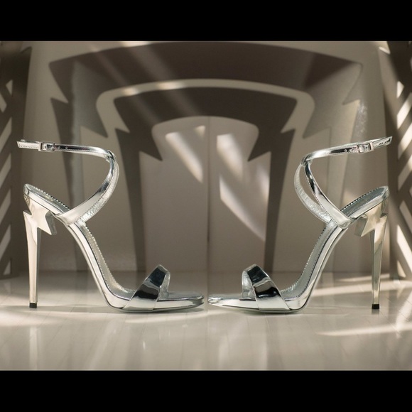 giuseppe zanotti BNIB mirrored silver ⚡️ heels - Picture 5 of 13